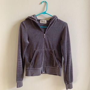 Juicy Couture Velour Zip-Up Hoodie